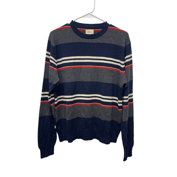 Bellerose wool sweater pull over long sleeve striped 100% wool size large - Picture 1 of 6